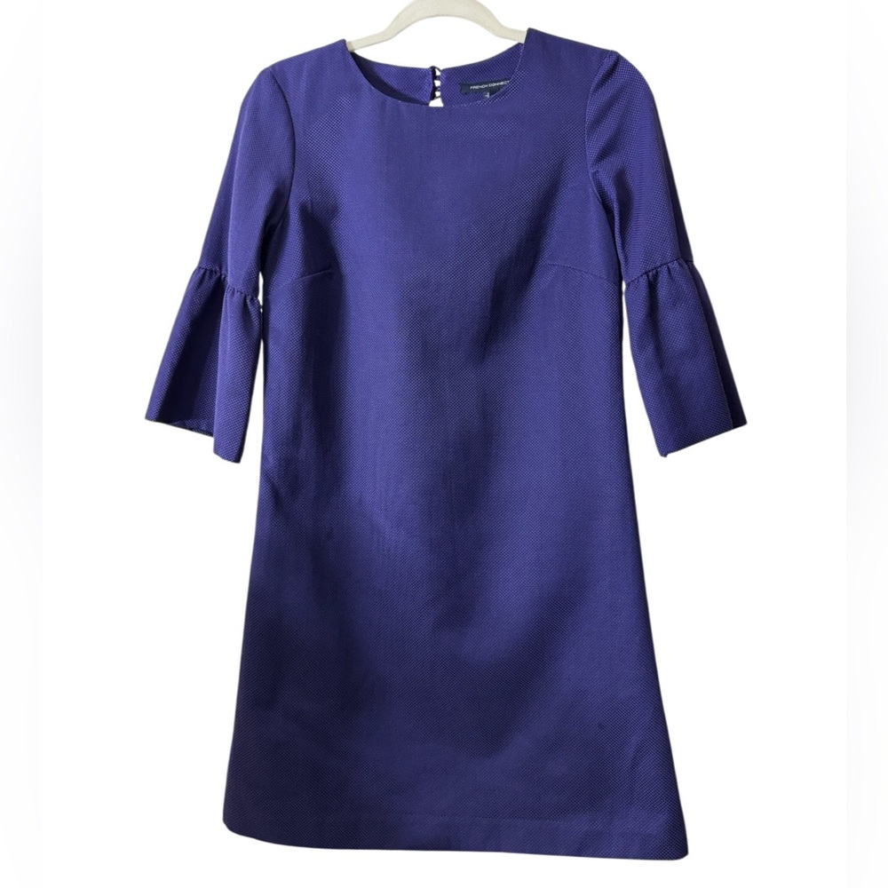 French Connection Purple Dress Size 6 Bell Sleeve